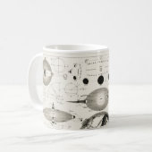 Antiek tekening van  astrologische bollen koffiemok (Voorkant links)