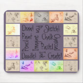 Antiek tekeningen Schets Schets Schets Schilder Muismat (Voorkant)