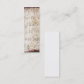  Antiek tekst van de 1700s over het perkamentpapie Mini Visitekaartje (Voorkant / Achterkant)