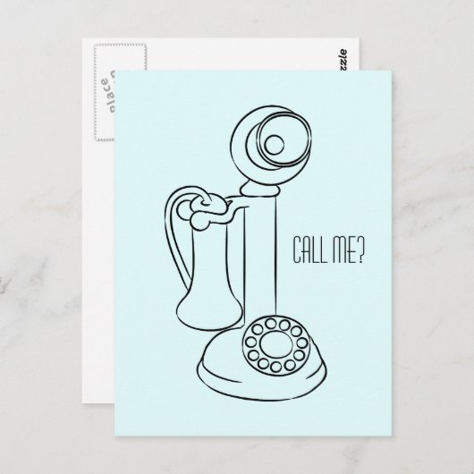 Antiek telefoon briefkaart (Voorkant / Achterkant)