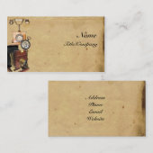 Antiek Telefoon, Kompas, en Camera Visitekaartje (Voorkant / Achterkant)