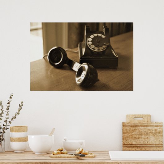 Antiek telefoon poster (Keuken)