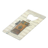 antiek telefoonflesopener creditkaart flessenopener (Achterkant Gekanteld)