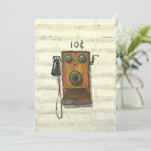 antiek telefoonkaart kaart (Staand voorkant)