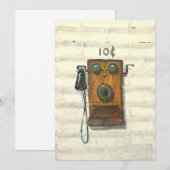 antiek telefoonkaart kaart (Voorkant / Achterkant)