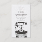 Antiek  telefoonmarketing visitekaartje (Achterkant)