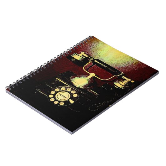 Antiek telefoonnummerboek notitieboek (Linkerzijde)