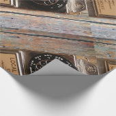 Antiek telefoontoestel met mobiele telefoon robuus cadeaupapier (Hoek)