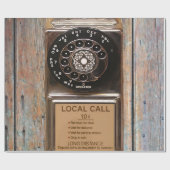 Antiek telefoontoestel met mobiele telefoon robuus cadeaupapier (Vlak)