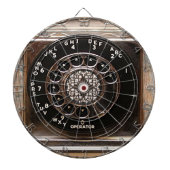 Antiek telefoontoestel met mobiele telefoon robuus dartbord (Voorkant)
