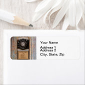 Antiek telefoontoestel met mobiele telefoon robuus etiket (Insitu)