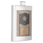 Antiek telefoontoestel met mobiele telefoon robuus heupfles (Rechts)