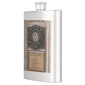 Antiek telefoontoestel met mobiele telefoon robuus heupfles (Links)