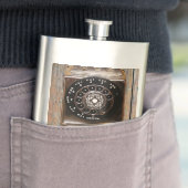 Antiek telefoontoestel met mobiele telefoon robuus heupfles (Voorbeeld)