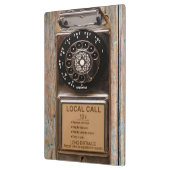 Antiek telefoontoestel met mobiele telefoon robuus klembord (Links)