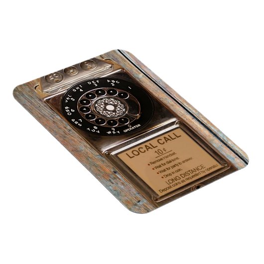 Antiek telefoontoestel met mobiele telefoon robuus magneet (Rechterzijde)