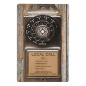 Antiek telefoontoestel met mobiele telefoon robuus mini klembord (Achterkant)