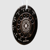 Antiek telefoontoestel met mobiele telefoon robuus ornament (voorkant)