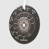 Antiek telefoontoestel met mobiele telefoon robuus ornament (voorkant)