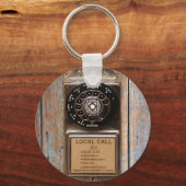 Antiek telefoontoestel met mobiele telefoon robuus sleutelhanger (Voorkant)