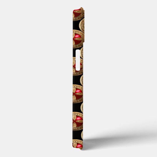 ANTIEK TEMPLAR CROSS Red Ruby Gem Case-Mate iPhone Case (Achterkant / Rechts)