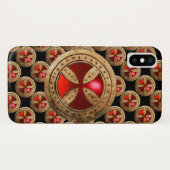 ANTIEK TEMPLAR CROSS Red Ruby Gem Case-Mate iPhone Case (Achterkant (horizontaal))