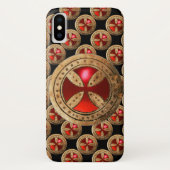 ANTIEK TEMPLAR CROSS Red Ruby Gem Case-Mate iPhone Case (Achterkant)