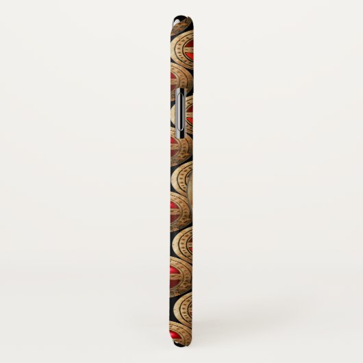 ANTIEK TEMPLAR CROSS Red Ruby Gem Case-Mate iPhone Case (Achterkant / rechts)