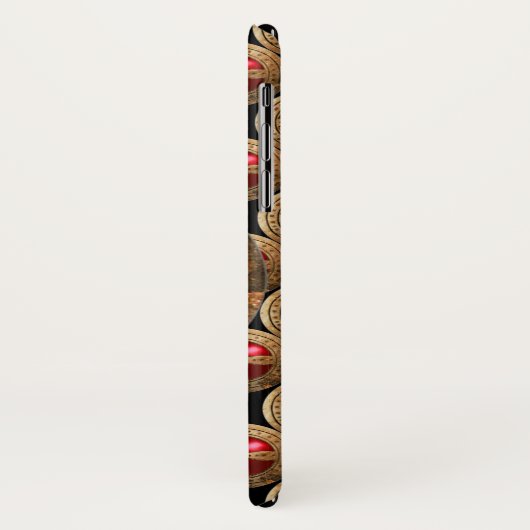 ANTIEK TEMPLAR CROSS Red Ruby Gem Case-Mate iPhone Case (Achterkant/links)