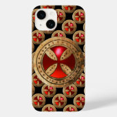 ANTIEK TEMPLAR CROSS Red Ruby Gem Case-Mate iPhone Case (Achterkant)
