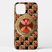 ANTIEK TEMPLAR CROSS Red Ruby Gem Case-Mate iPhone Case (Achterkant)