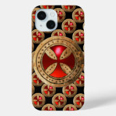 ANTIEK TEMPLAR CROSS Red Ruby Gem Case-Mate iPhone Case (Achterkant)