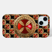 ANTIEK TEMPLAR CROSS Red Ruby Gem Case-Mate iPhone Case (Achterkant (horizontaal))