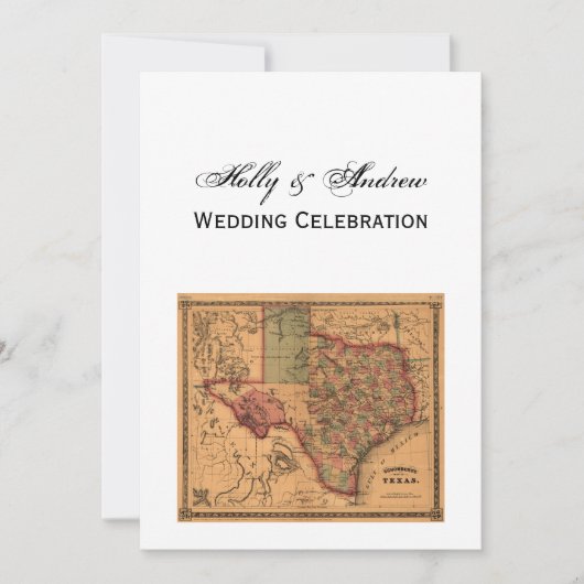 * Antiek Texas Map #1 Kaart (Voorkant)