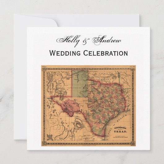 * Antiek Texas Map #1 Kaart (Voorkant)