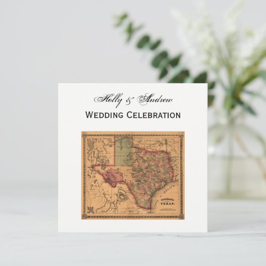 * Antiek Texas Map #1 Kaart (Staand voorkant)