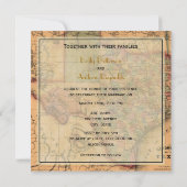 * Antiek Texas Map #1, Onderdruk BG #3 Kaart (Achterkant)