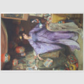  Antiek textiel Paars Kimono Tissuepapier (Voorkant)