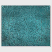  Antiek textuur Blauwgroen turquoise-krassen Cadeaupapier (Vlak)