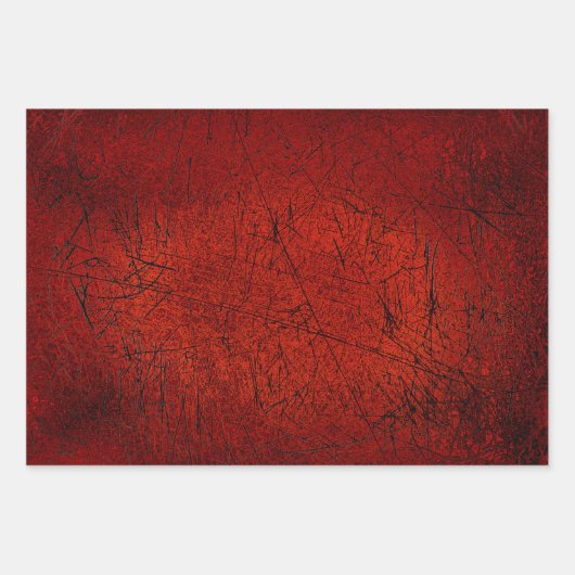 Antiek textuur Donkerrode zwarte krassen Inpakpapier Vel (Voorkant 3)