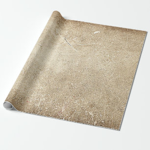 Antiek textuur Sepia Rustic ontkoppeling Cadeaupapier