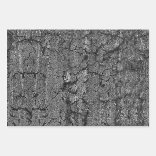 Antiek textuur, zwart en wit Inpakpapier Vel (Voorkant 2)