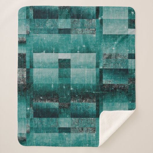 Antiek textuurbackaardabstract, gerijpt, ag sherpa deken (Voorkant)