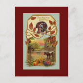  Antiek Thanksgiving Groeten Briefkaart (Voorkant)