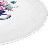 Antiek theekopje met  bloemen snijplank (Hoek)