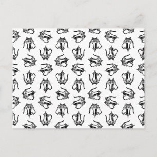 Antiek theepot  theeontwerp KLANT BG KLEUR Briefkaart