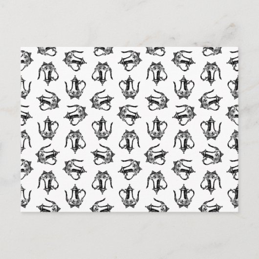 Antiek theepot  theeontwerp KLANT BG KLEUR Briefkaart (Voorkant)