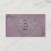 Antiek theetijd op het Visitekaartje Mauve (Achterkant)