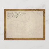 Antiek Theevel Swirl Save the Date Kaart (Achterkant)