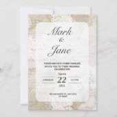 Antiek  thema huwelijksuitnodiging kaart (Voorkant)